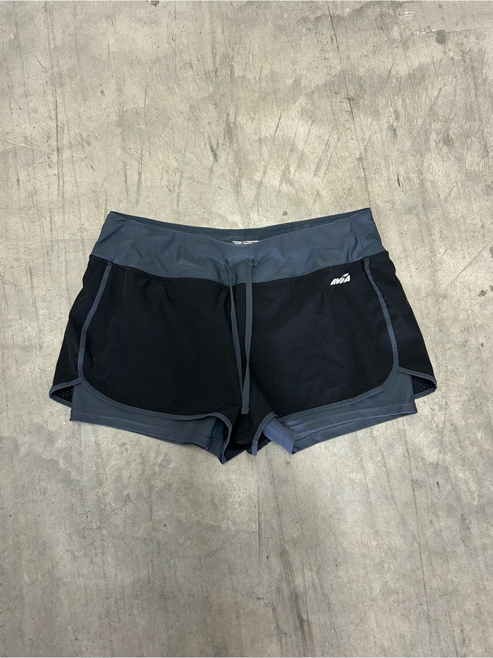 Avia Black and Dark Gray Athletic Shorts